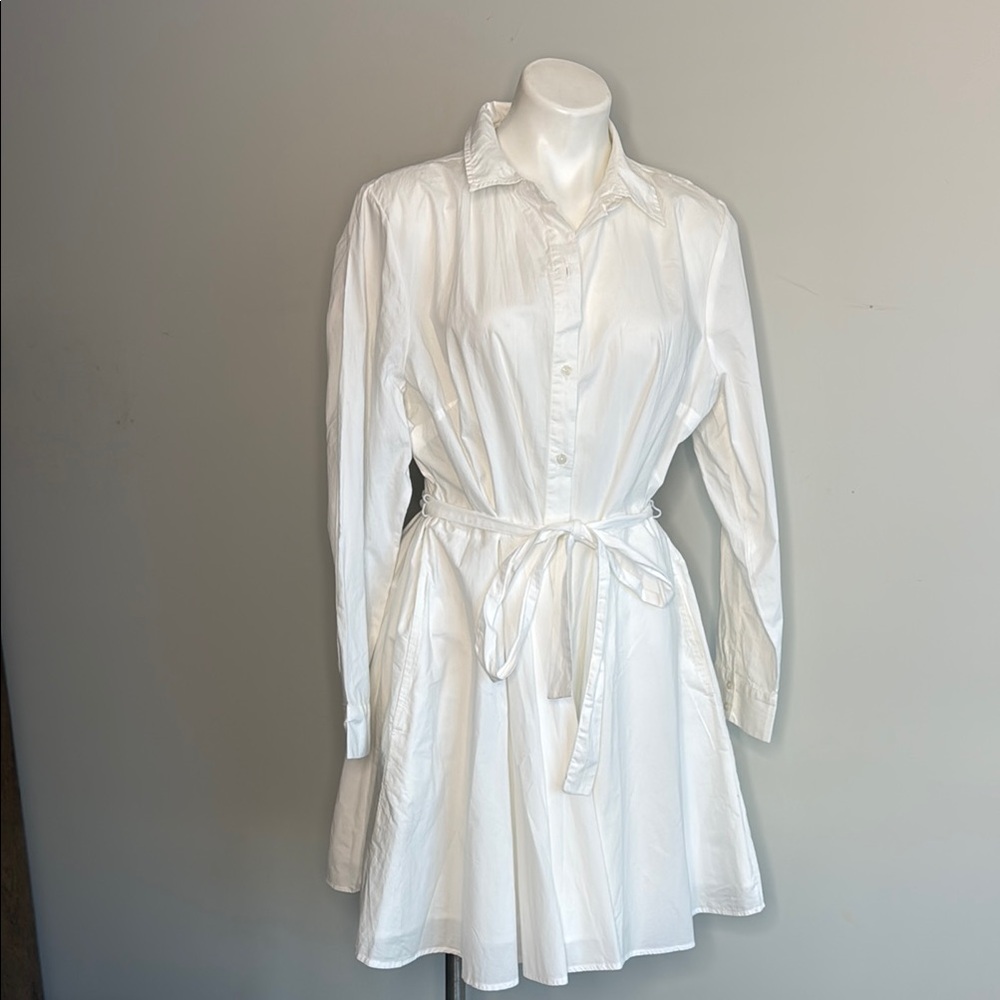 NWOT a new day Crisp White Dress Pockets XL